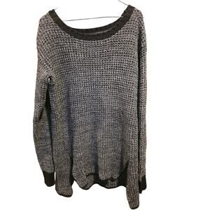 Kaisley Lagen Look Knit Sweater M Womens Gray Zipper Detail Long Sleeve Classic